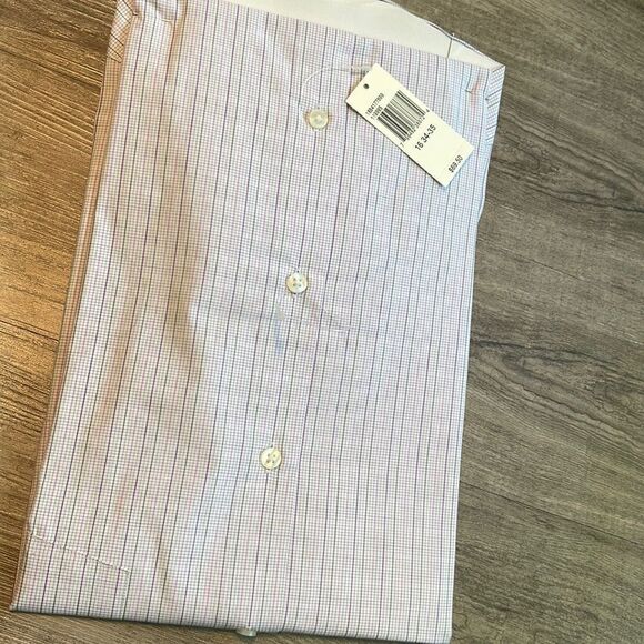 Geoffrey Beene Checked Broadcloth Sport Shirt-PINK-16-34/35 - Picture 4 of 4